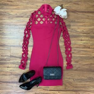 NWOT High Neck Bandage Dress